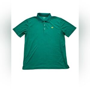 Masters Tech Men’s Size Medium Green Augusta Golf Short Sleeve Polo Shirt